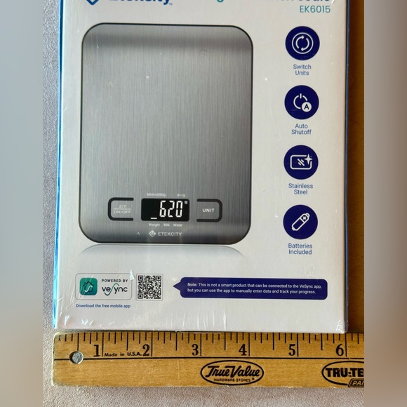 Etekcity Digital Kitchen Scale EK6015New in Package Stainless Steel Auto Shutoff - Picture 8 of 8